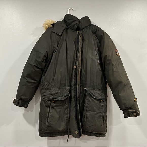 Triple Fat Goose Men's Coat Fur Lined Hood Medium M AS IS - Picture 1 of 16
